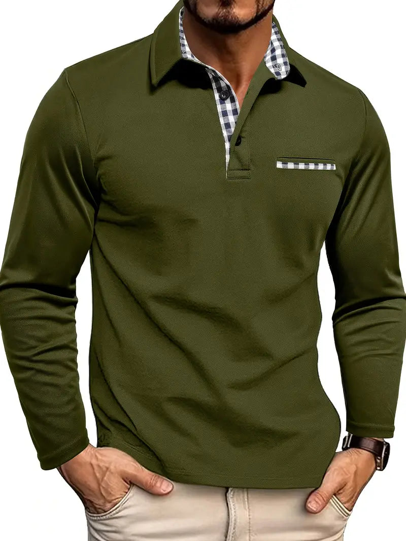 Noah - Men's Spring Long Sleeve Polo Shirt