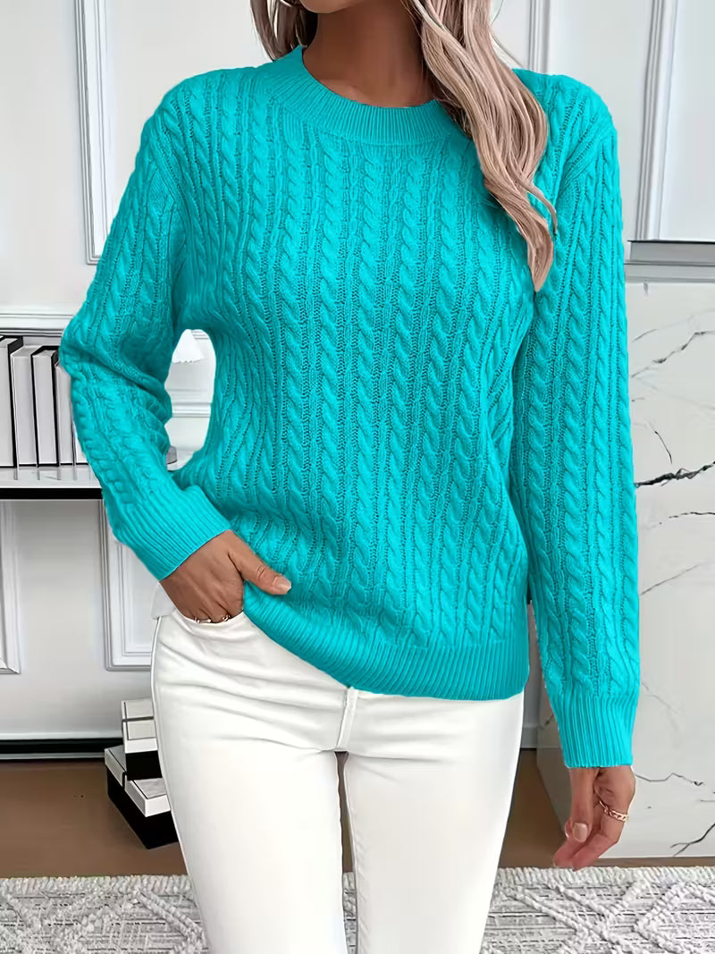 Ruby - Women's Cosy Spring-Cable Knit-Knit Sweater