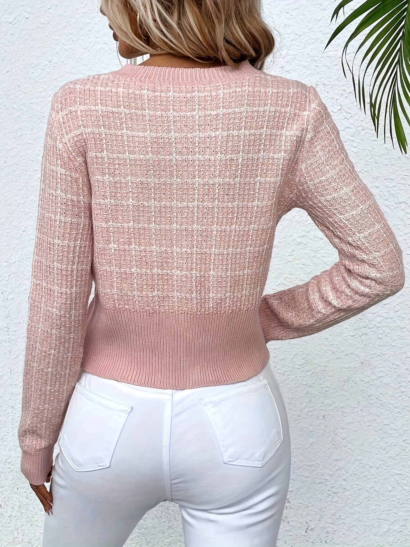 Eleanor - Women's Modische Kurz-Cardigan aus Tweed-Material