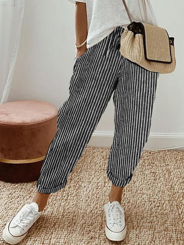 Caitlin - Stylish Casual-Leinenhose