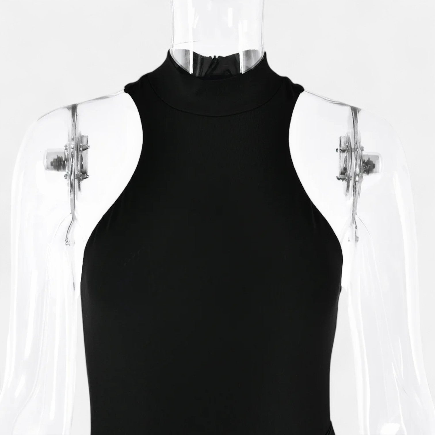 Nicola - Women's Maxi Dress with Cut-Out and Halterneck