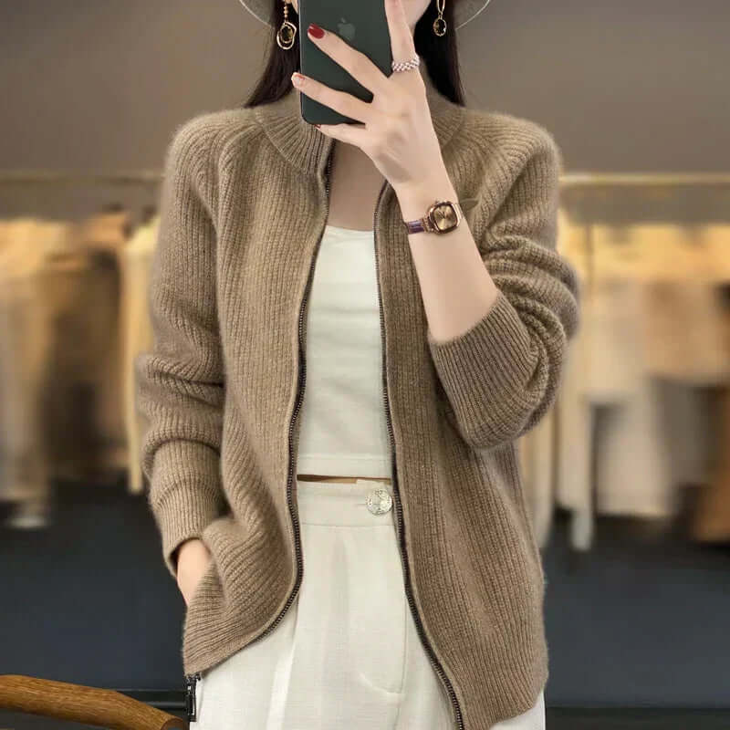 Joanna - Women's Classic Cardigan with Long Sleeve
