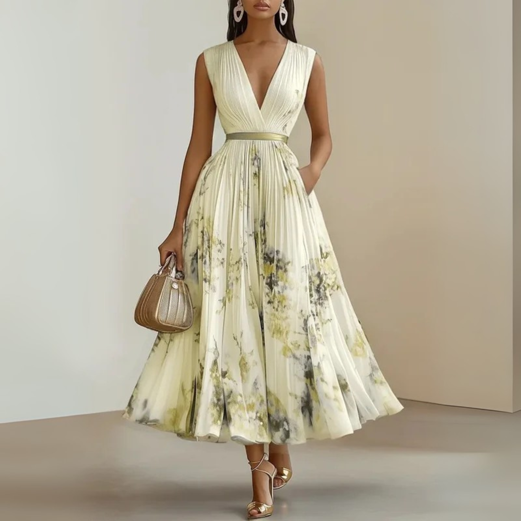 Alice - Women's Flowing Sleeveless Summer Maxi Dress