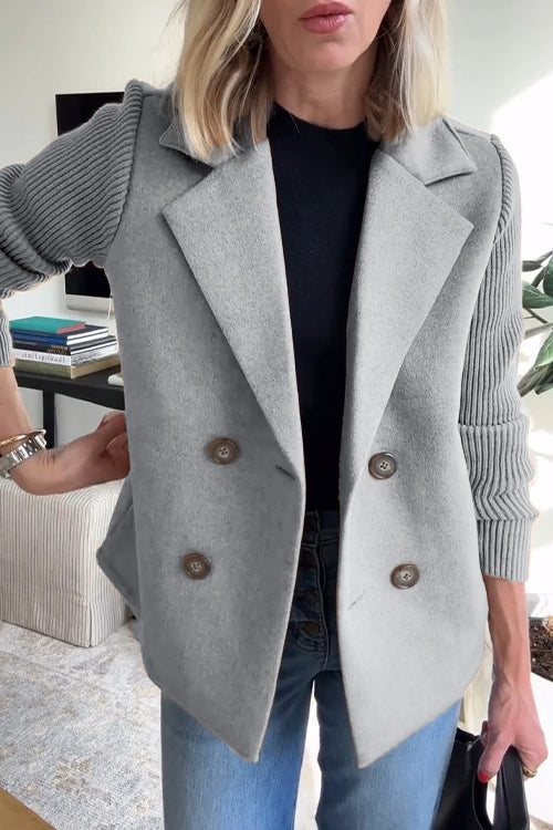 Edith - Women's Blazer with langen Sleeves and Button Placket vorne