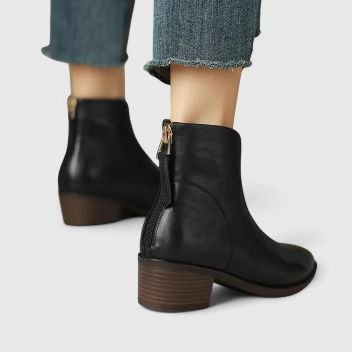 Michelle - Elegant Ankle Boots with Block Heel