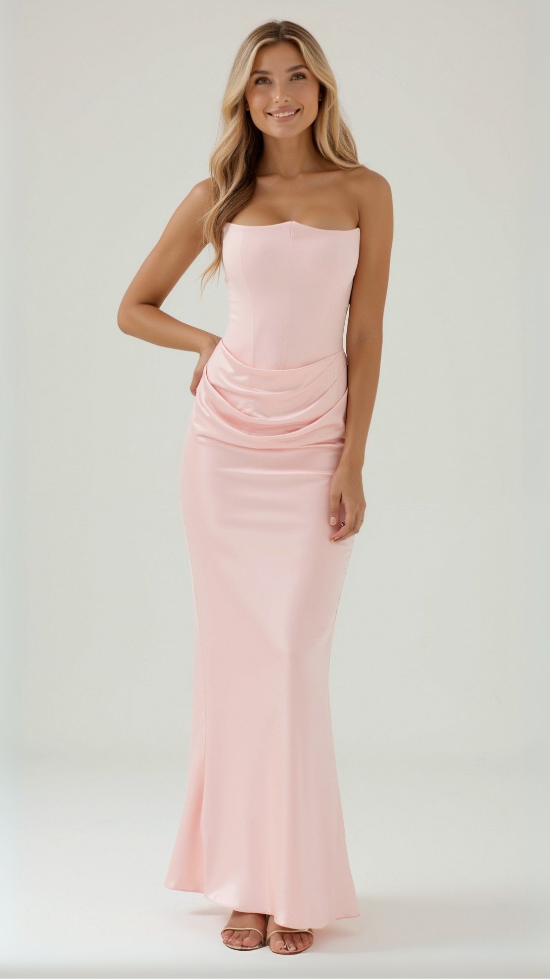 Margaret - Women's Column Maxi Dress for Wedding Guests