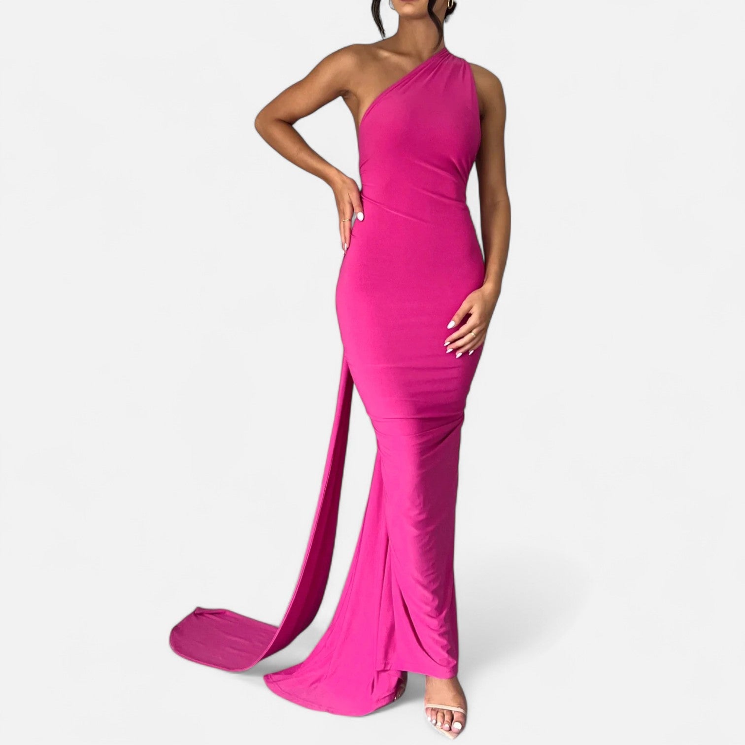 Diane - Women's Maxi Dress with a-Schulter-Halterneck