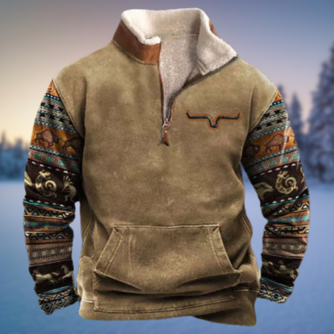 Riley - Men's Casual Spring Sweater with Halb-Zip