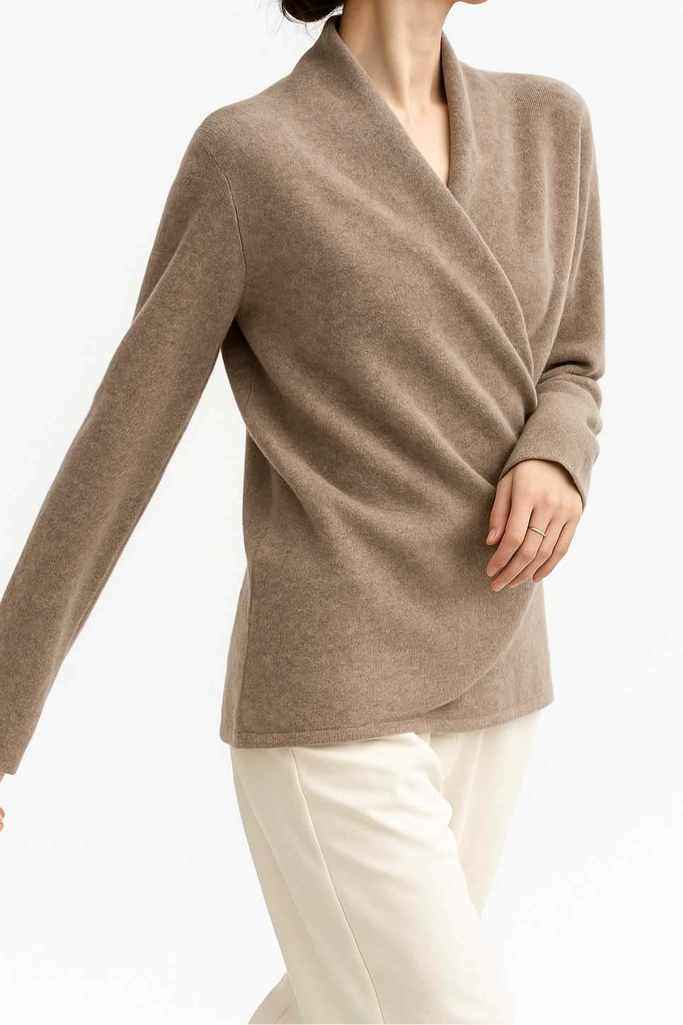 Rachel - Women's Spring Wrap Sweater with V Neckline