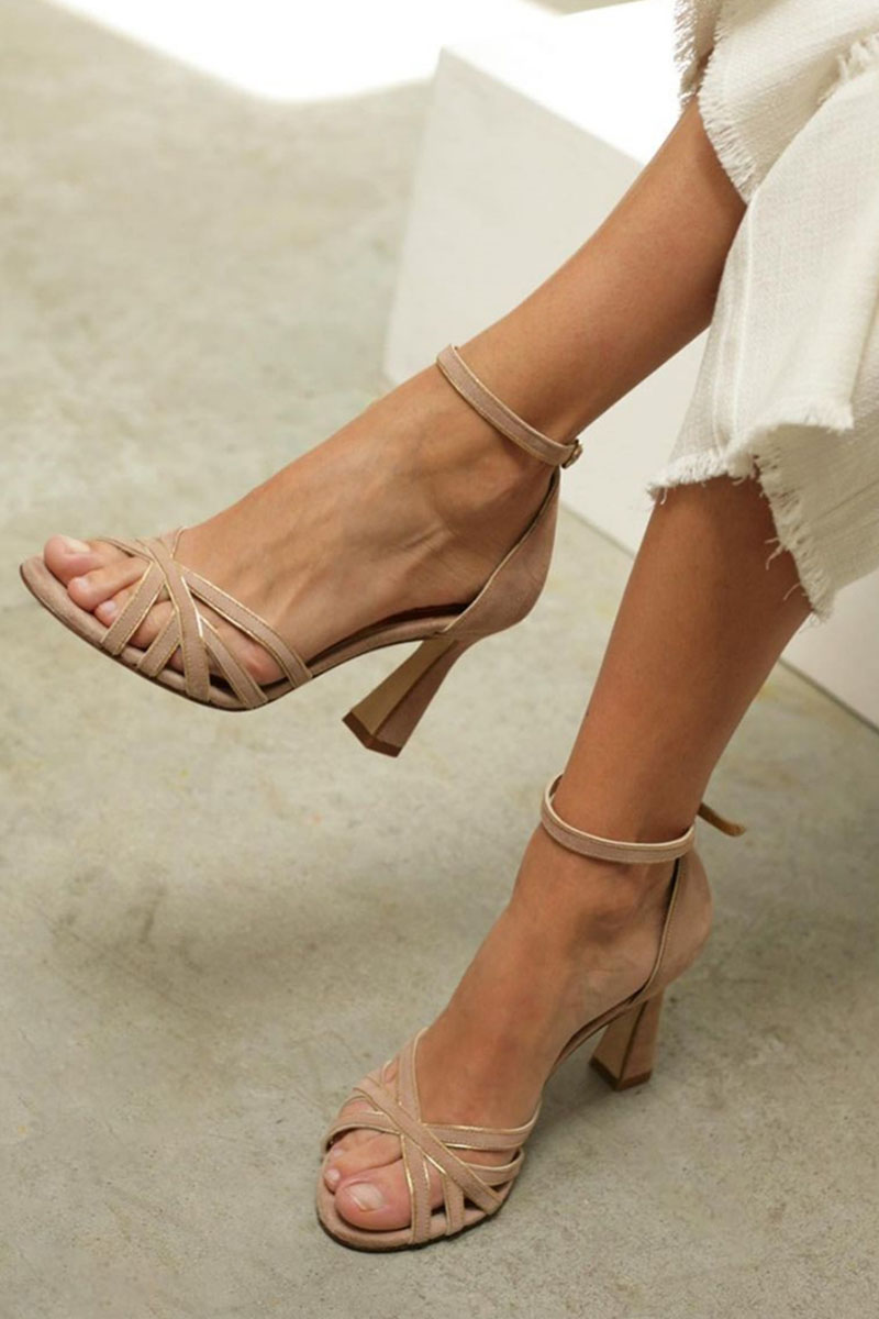 Louise - Women's Summer Patchwork Peeptoe High Heels