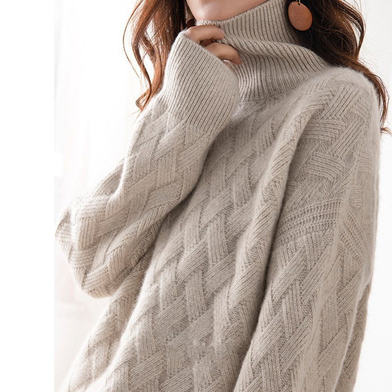 Tina - Women's Turtleneck Sweater for Spring