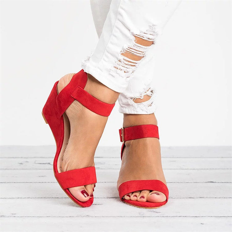 Natalie - Women's Ankle Strap Block Heel Freizeitsandaletten