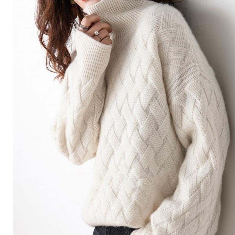 Tina - Women's Turtleneck Sweater for Spring