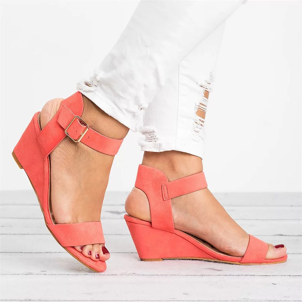Natalie - Women's Ankle Strap Block Heel Freizeitsandaletten