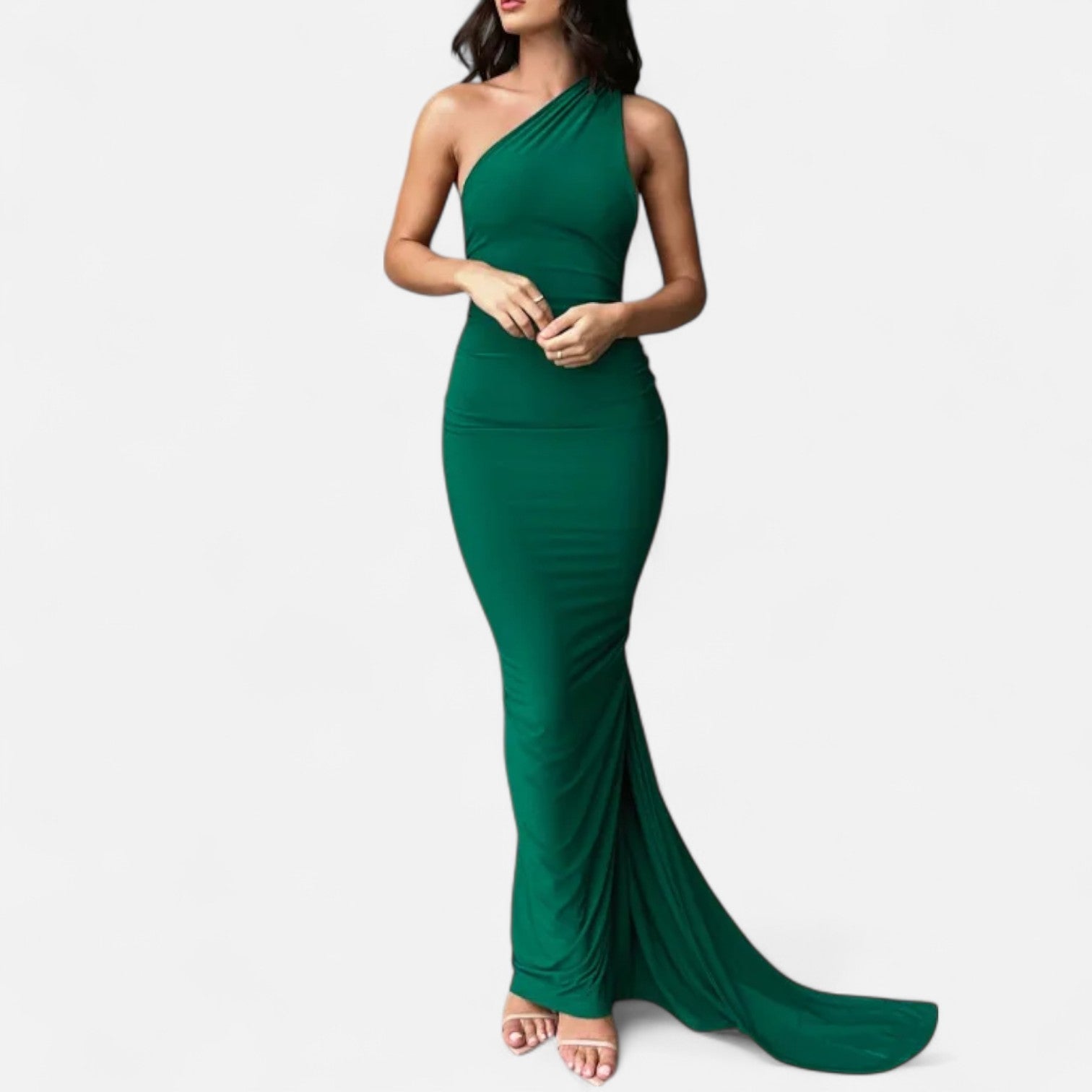 Diane - Women's Maxi Dress with a-Schulter-Halterneck