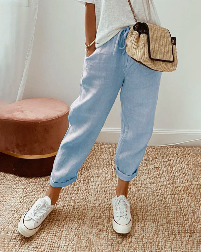 Caitlin - Stylish Casual-Leinenhose