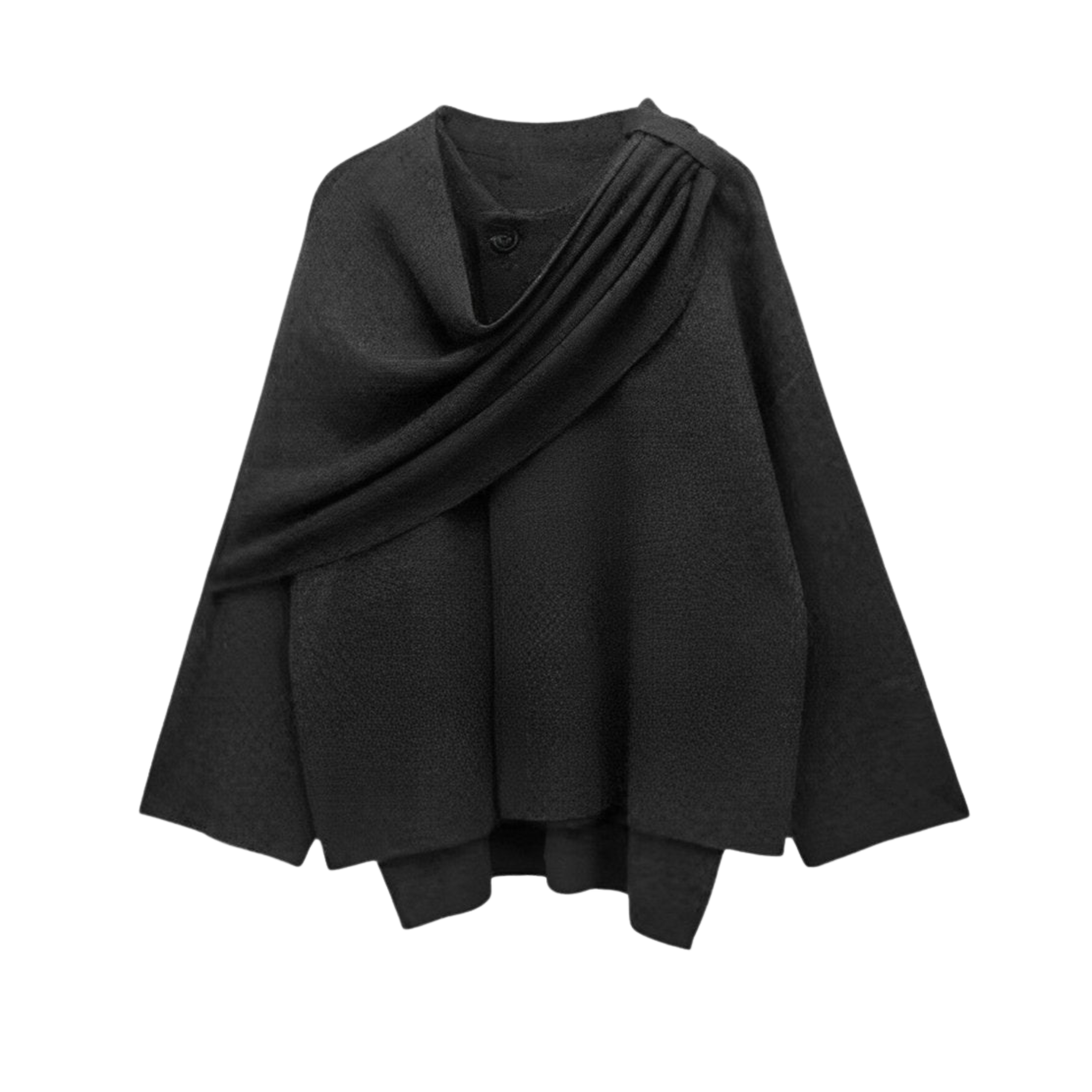 Isabella - Women's Elegant Drapierter Cape-Coat