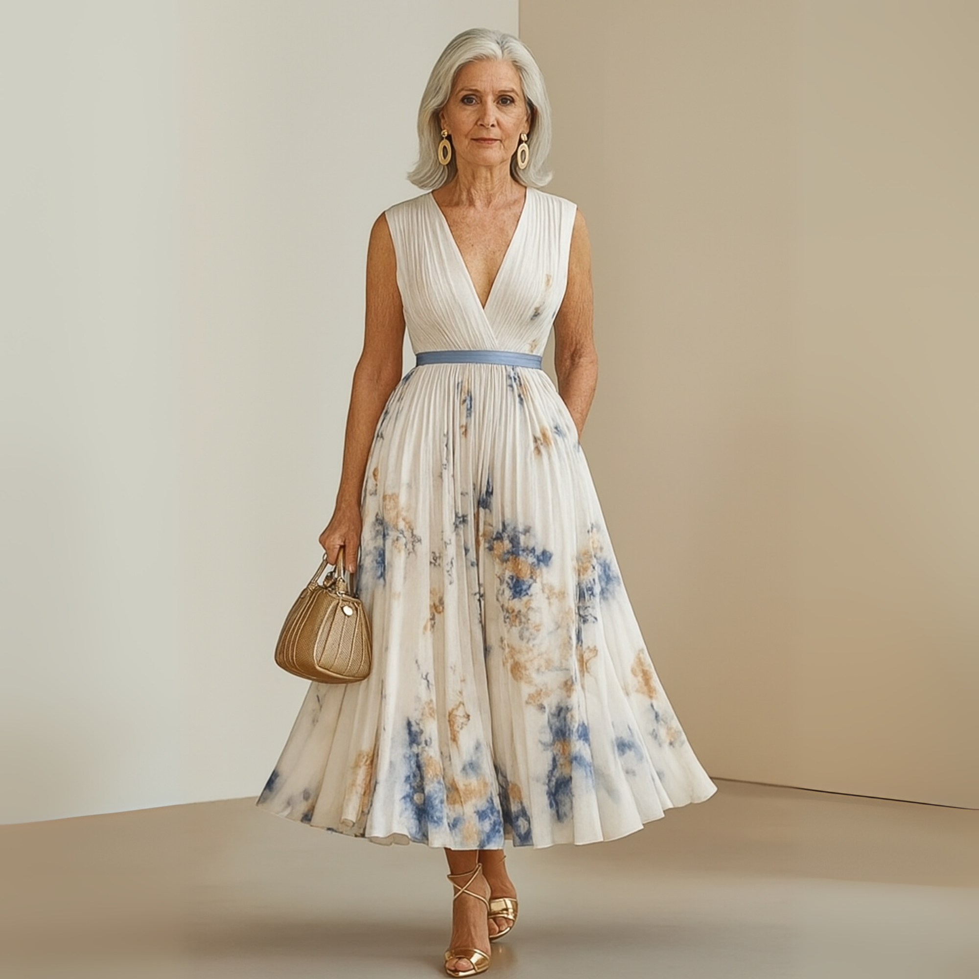 Alice - Women's Flowing Sleeveless Summer Maxi Dress