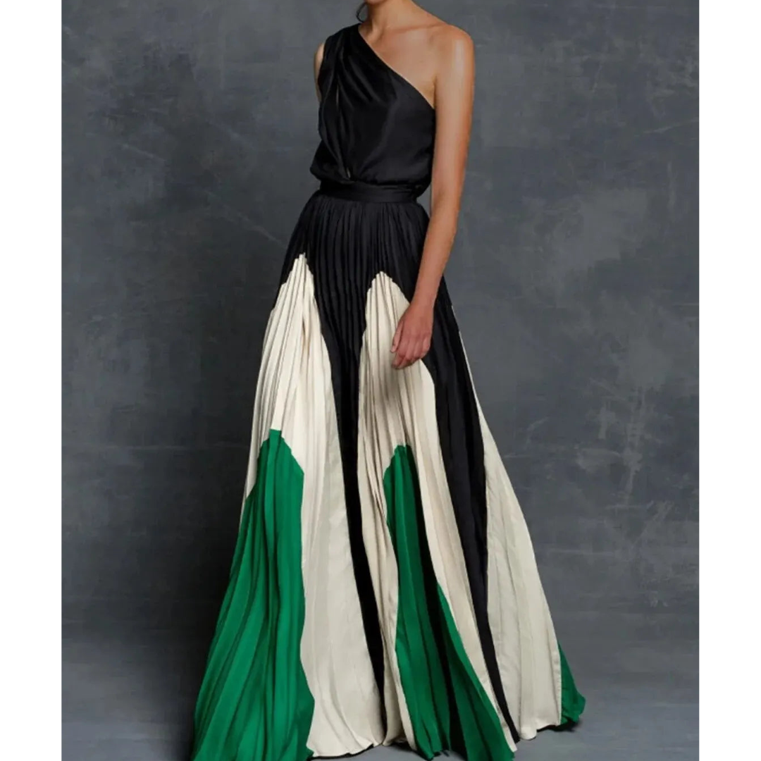 Denise - Women's Modern Maxi Dress with asymmetric Schulter and flowing Cut