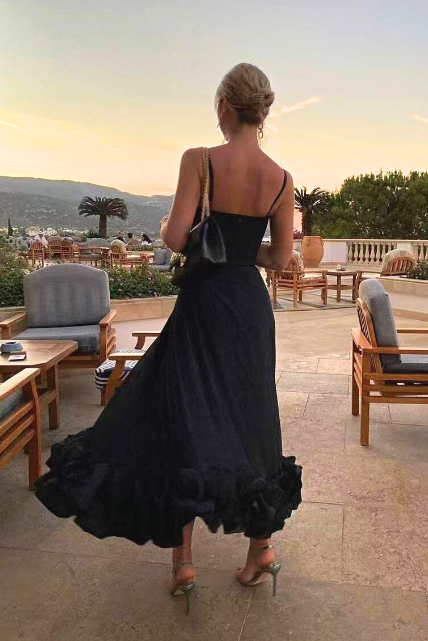 Victoria - Women's elegantes Dress for Wedding Guests with Ruffle Hem