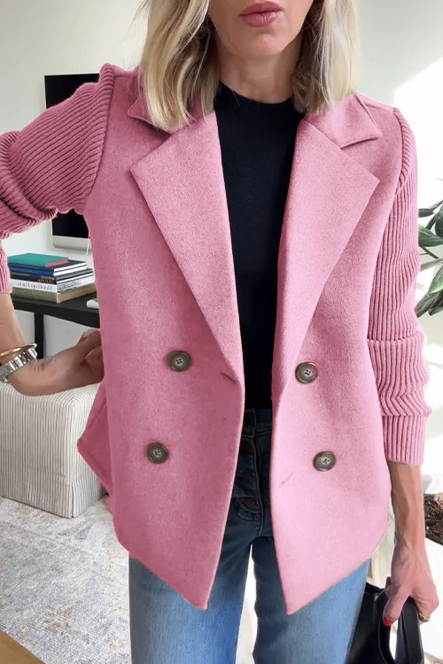 Edith - Women's Blazer with langen Sleeves and Button Placket vorne