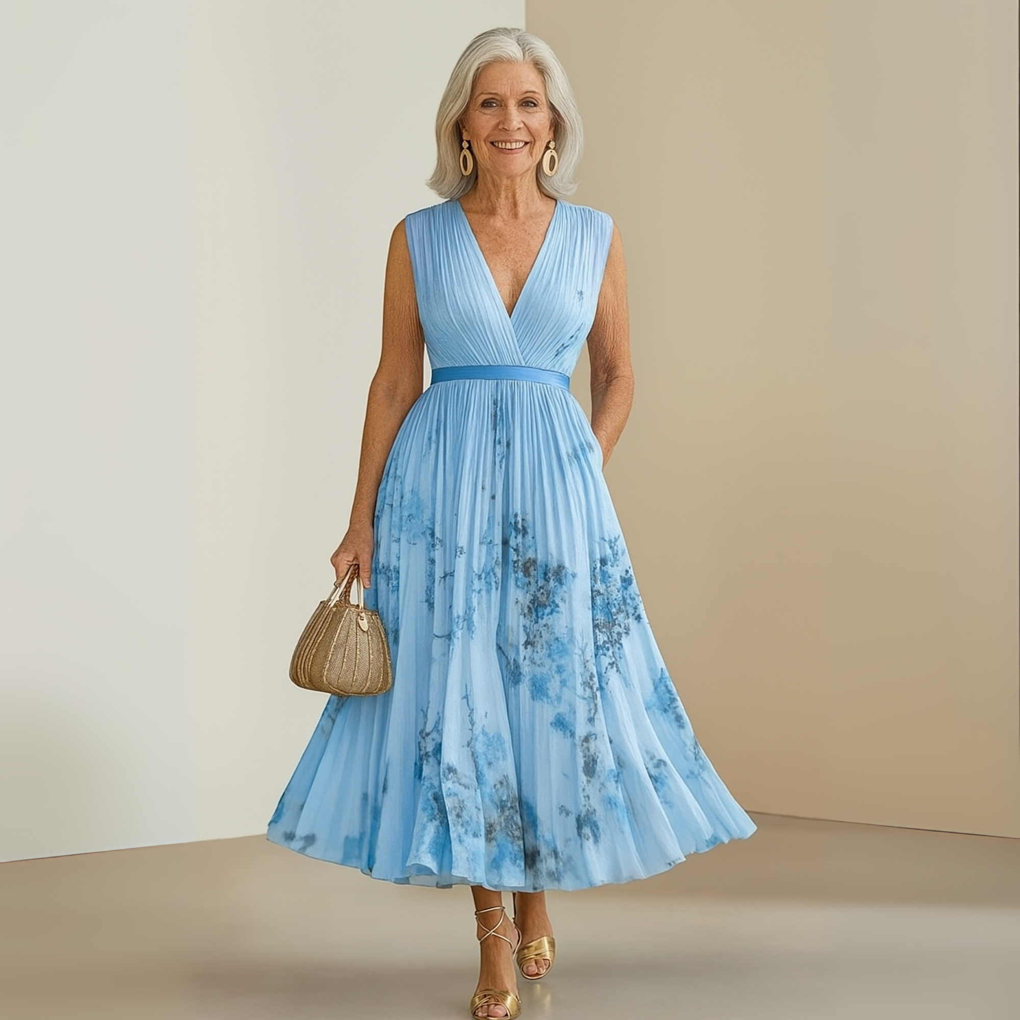 Alice - Women's Flowing Sleeveless Summer Maxi Dress