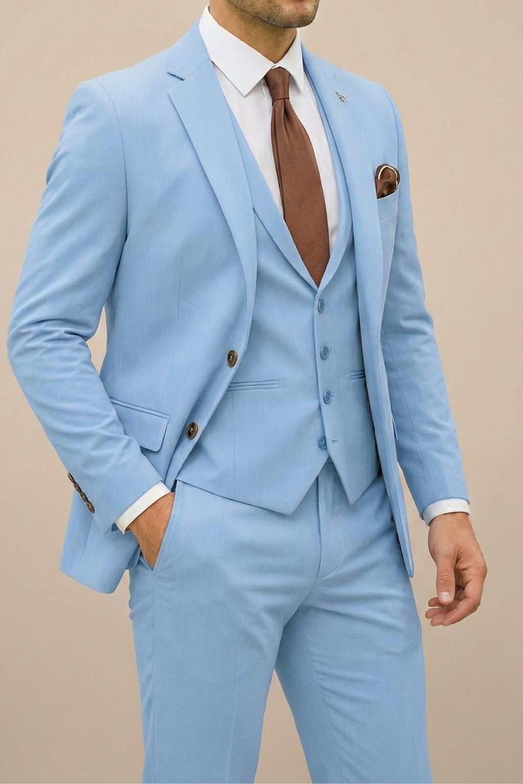Casey - Men's Spring Modern Three-Piece Suit Set