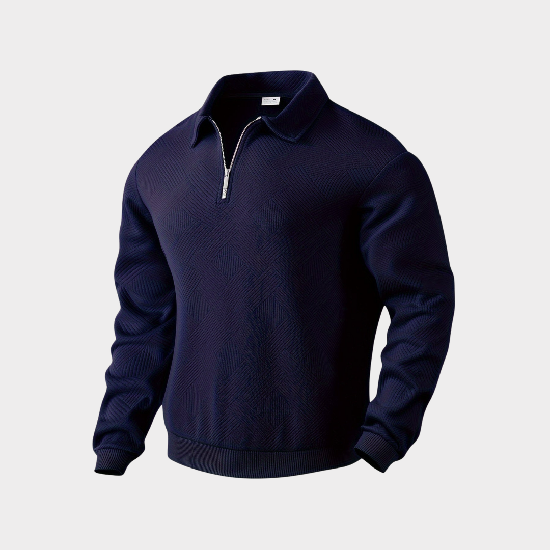 Oliver - Men's Sweater with halbem Zip Freizeitshirt