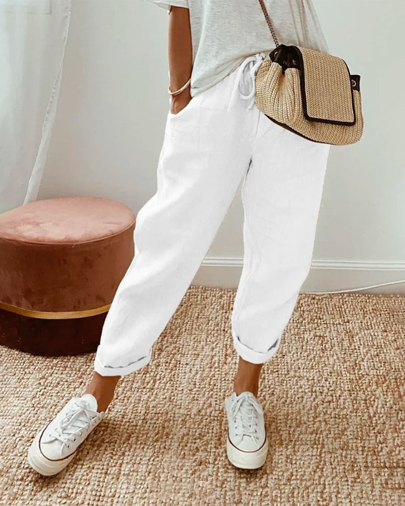 Caitlin - Stylish Casual-Leinenhose