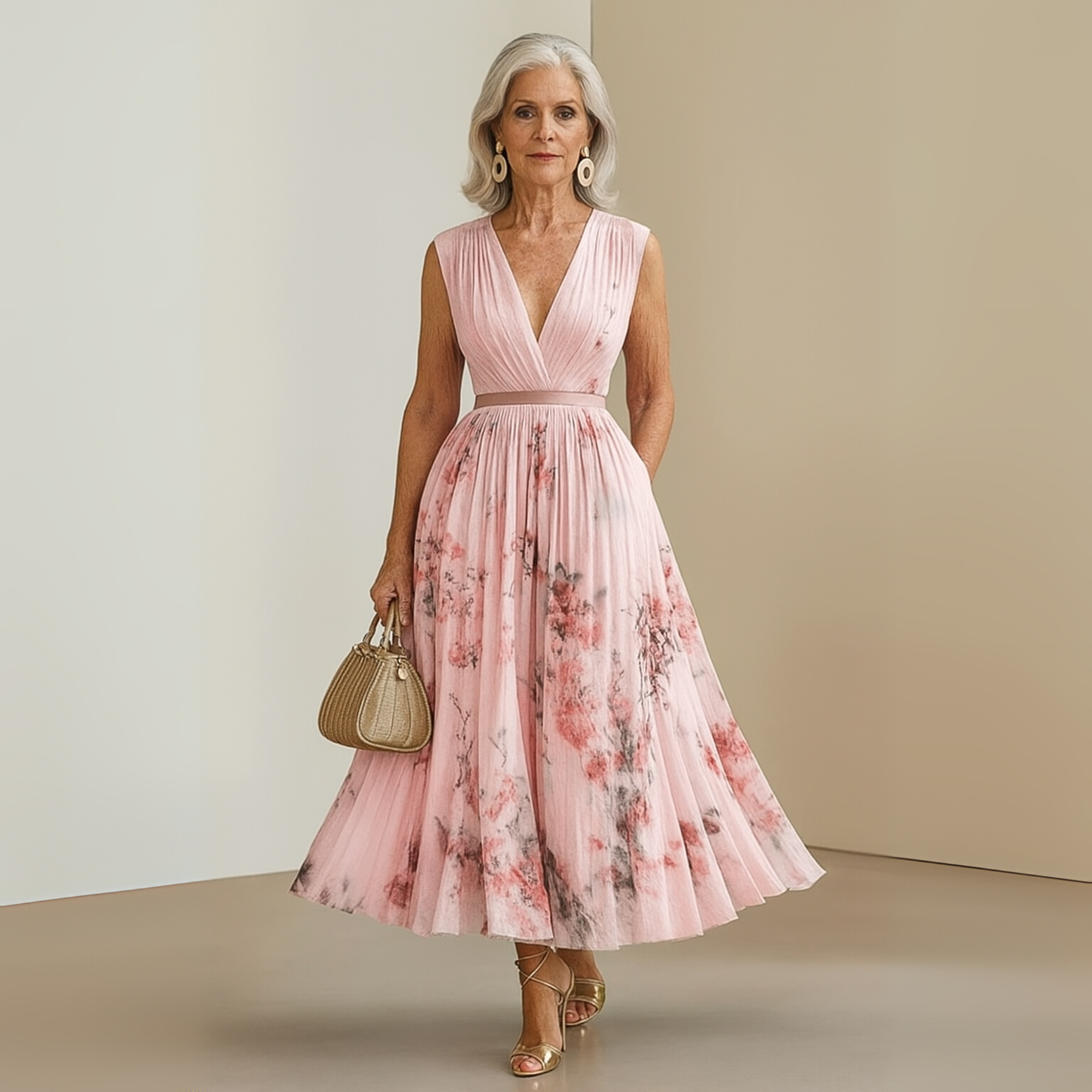 Alice - Women's Flowing Sleeveless Summer Maxi Dress