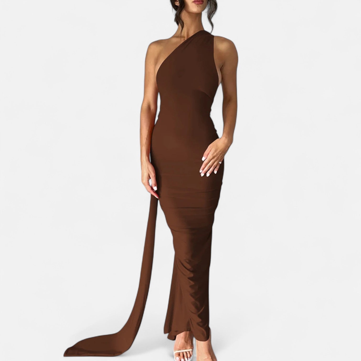 Diane - Women's Maxi Dress with a-Schulter-Halterneck