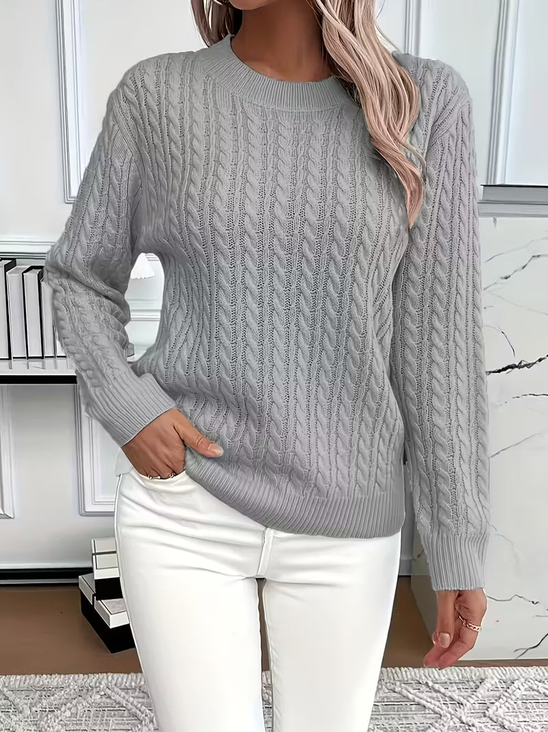 Ruby - Women's Cosy Spring-Cable Knit-Knit Sweater