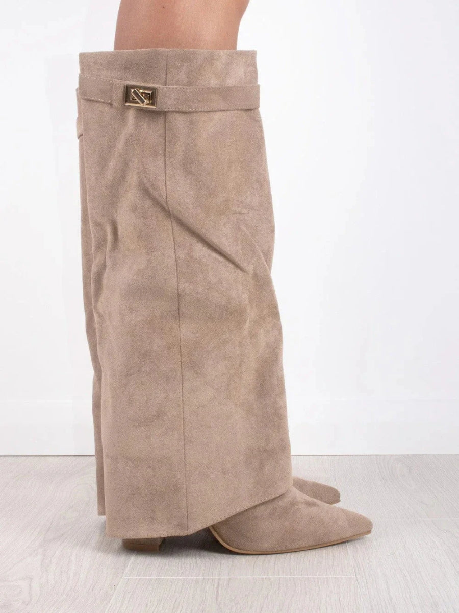 Ava - Women's Over-Knee Boots over-knee with Zip
