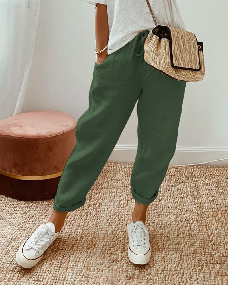 Caitlin - Stylish Casual-Leinenhose