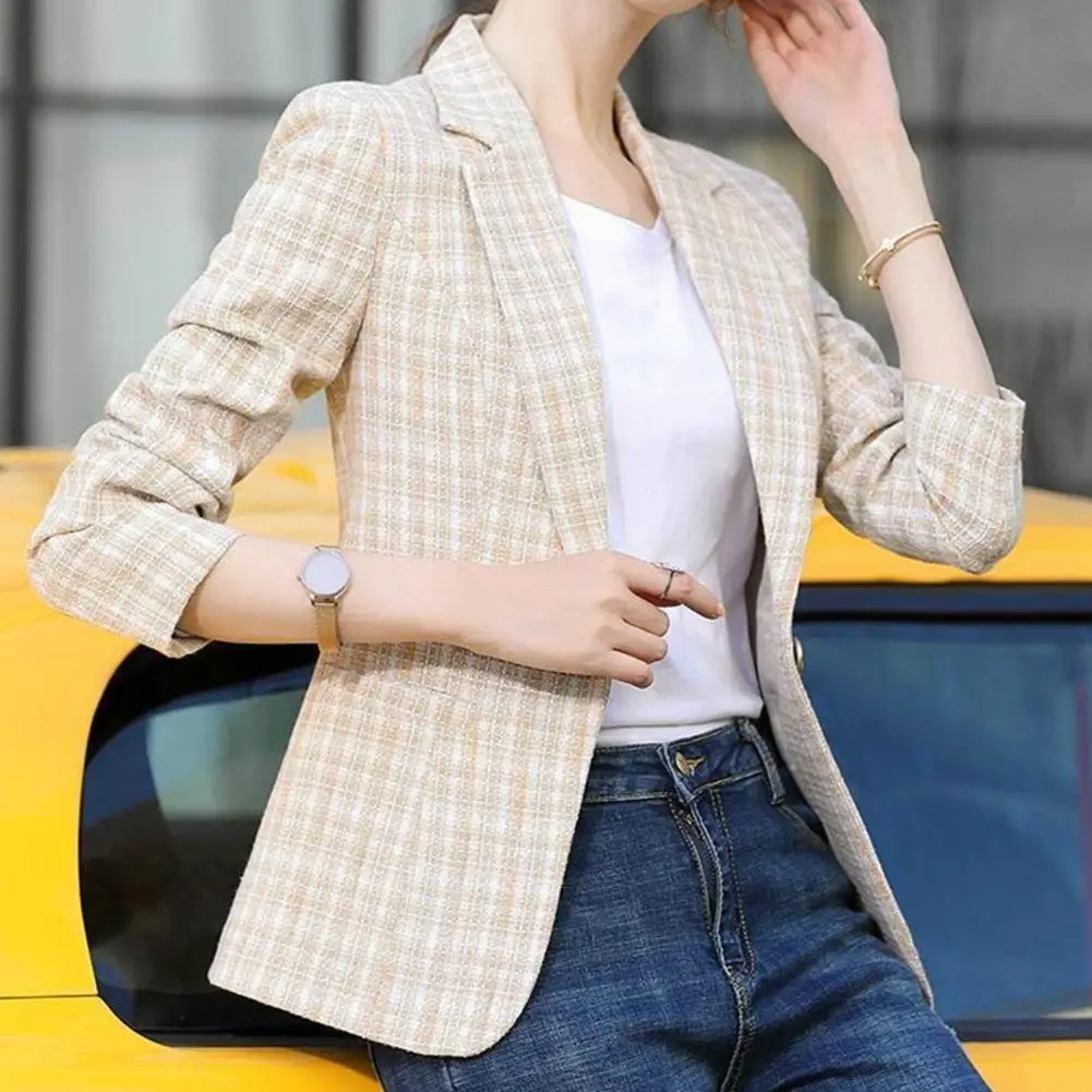 Lily - Women's Casual Blazer with a-Button-Design for the Office