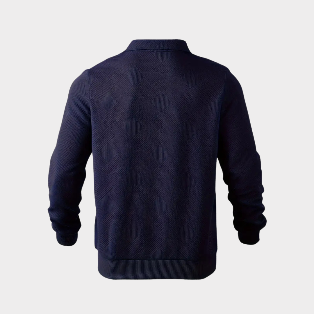 Oliver - Men's Sweater with halbem Zip Freizeitshirt