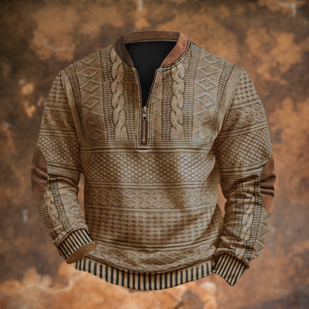 Rhys - Men's Classic Spring Jacket with Zip and Faux Fur Lining