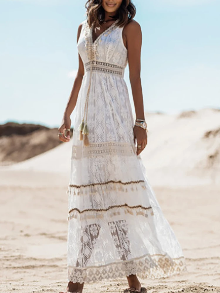 Valerie - Women's Boho Summer Maxi Dress