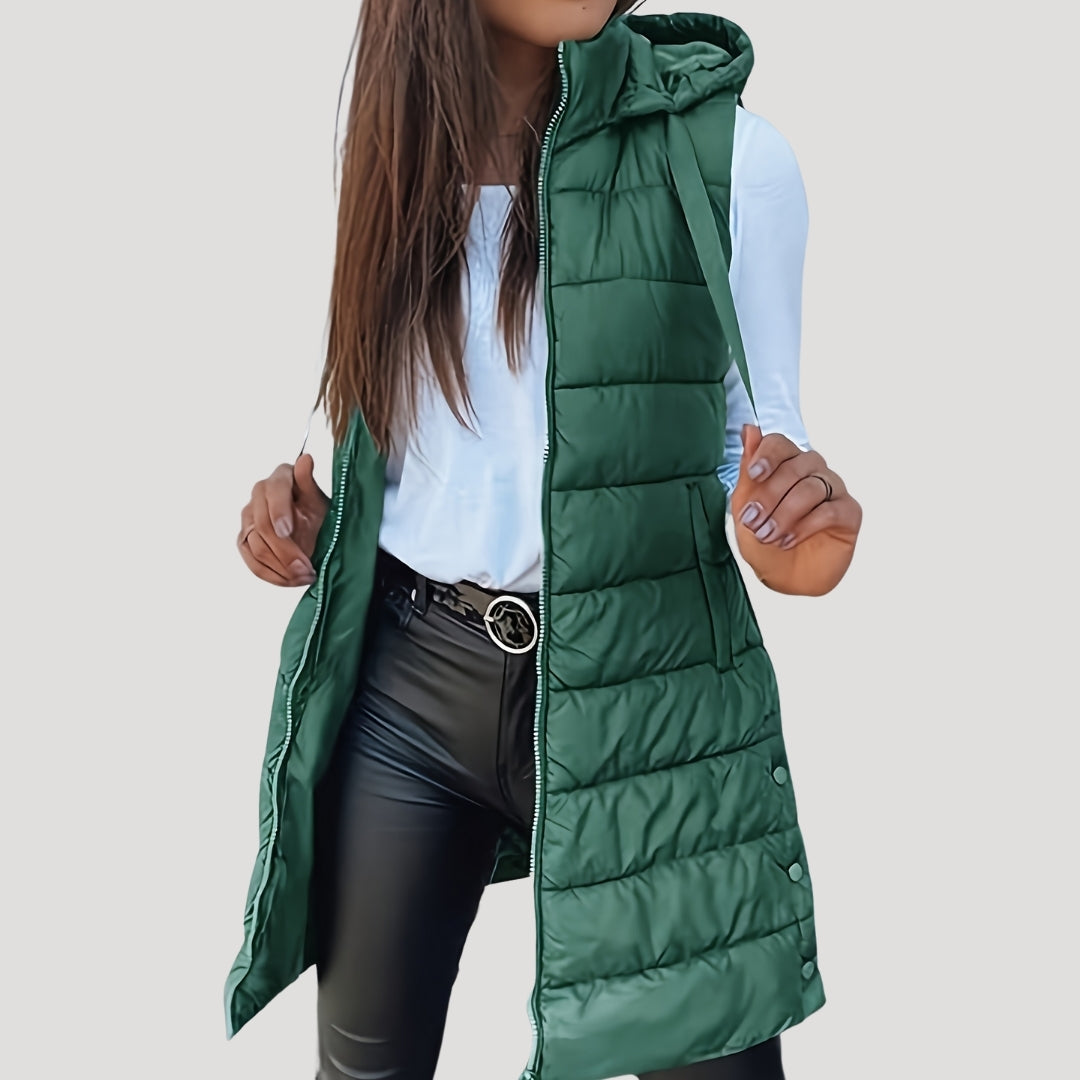 Gillian - Spring Steppweste for Women's with Hood