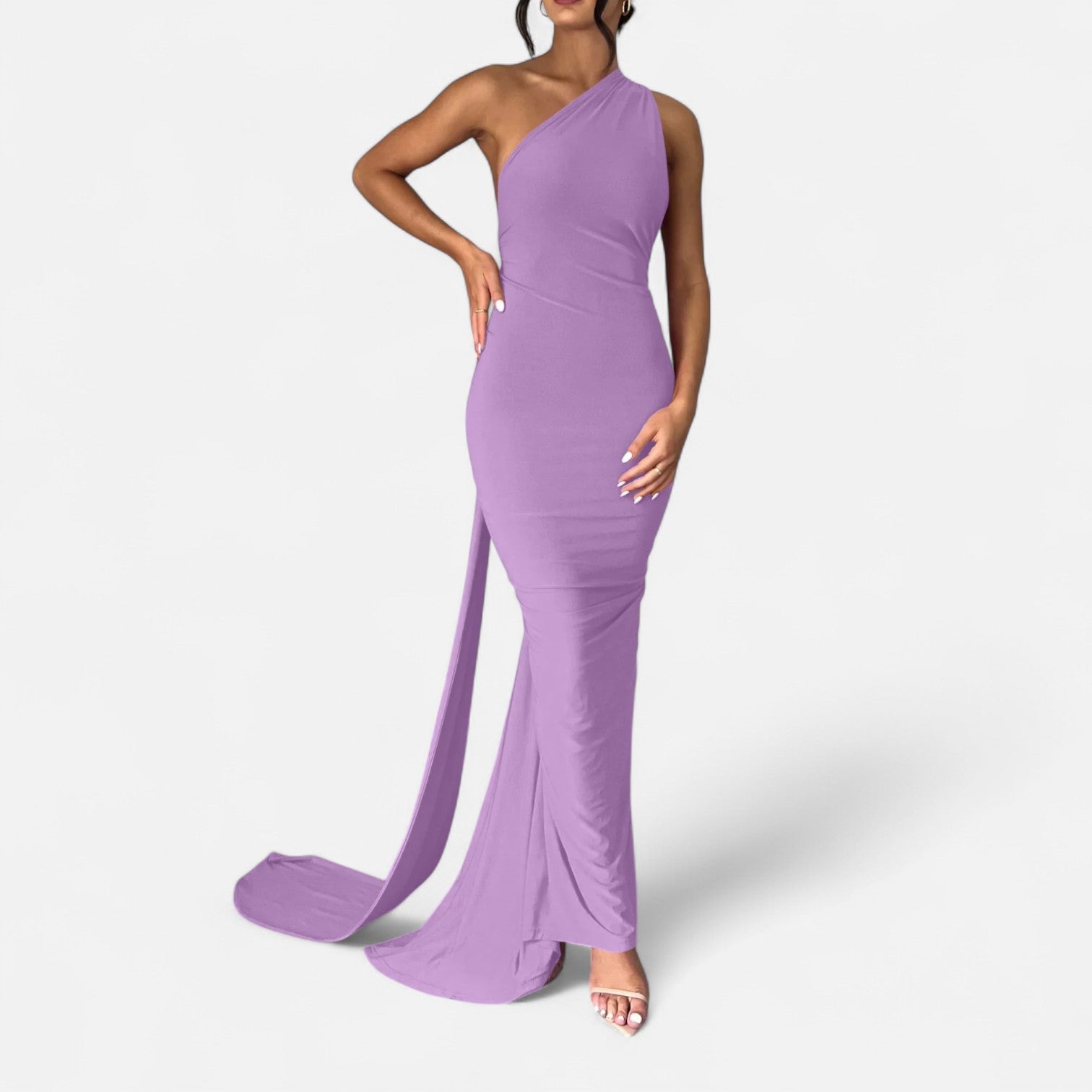 Diane - Women's Maxi Dress with a-Schulter-Halterneck