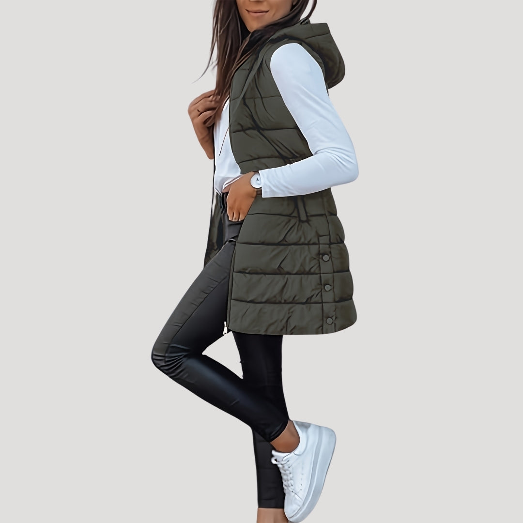 Gillian - Spring Steppweste for Women's with Hood