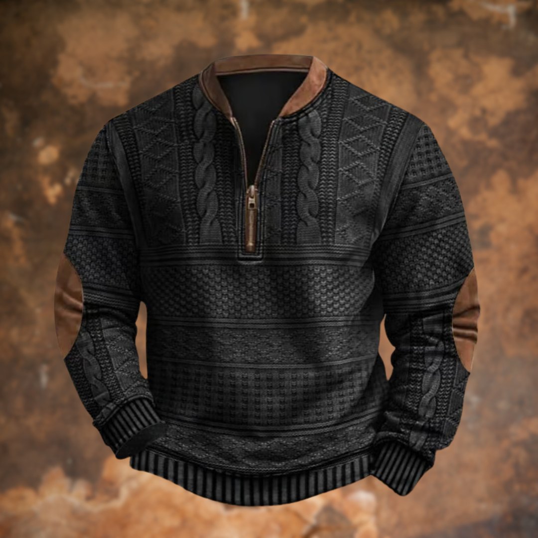 Rhys - Men's Classic Spring Jacket with Zip and Faux Fur Lining