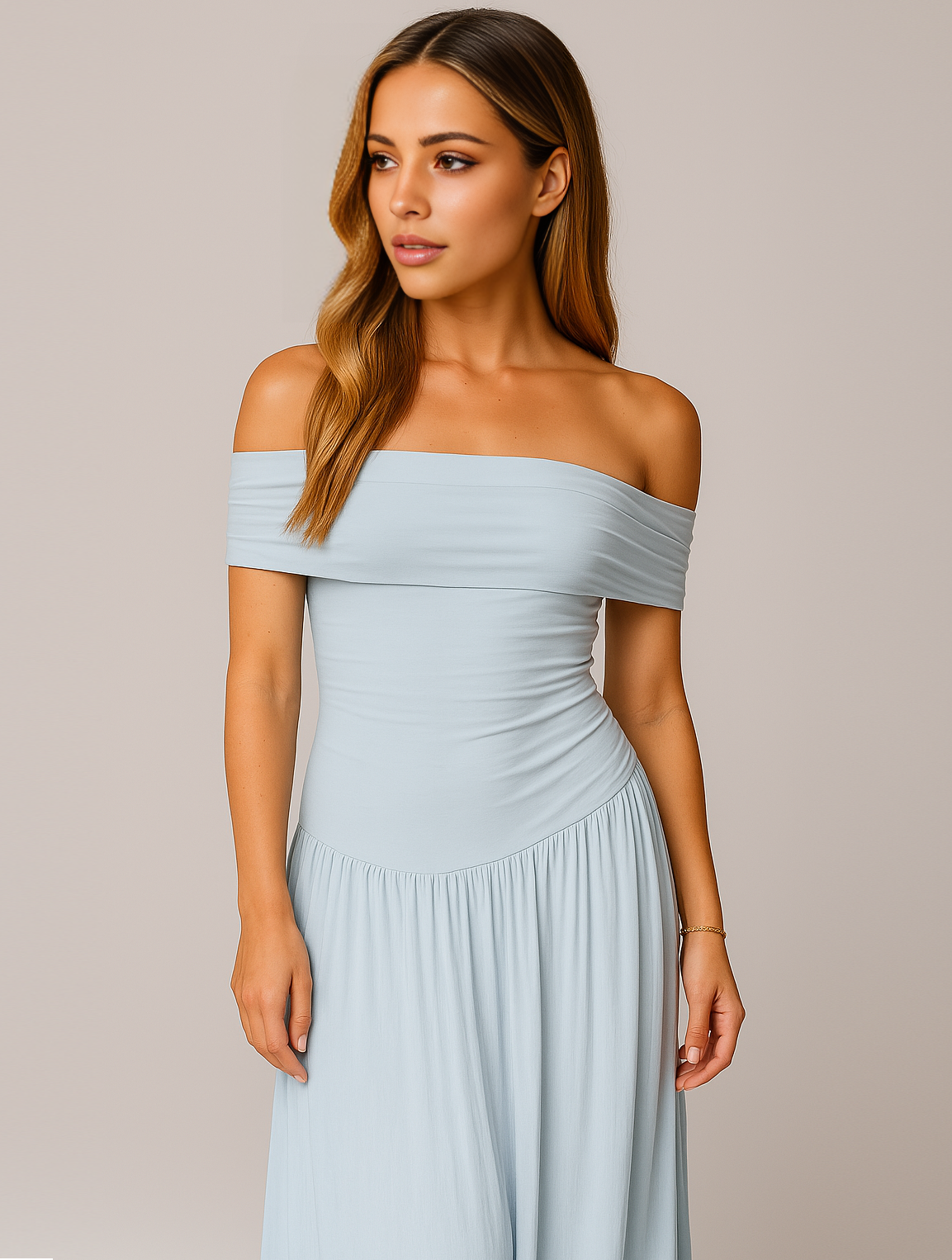 Phoebe - Women's Wedding Guest Gefaltetes Maxi Dress
