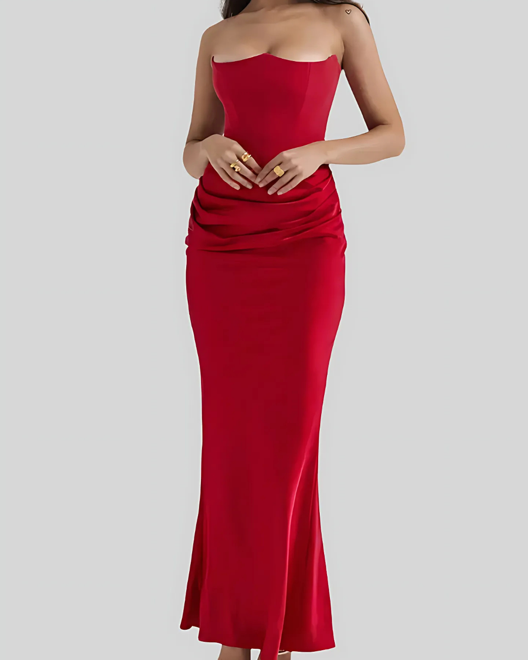 Blake - Women's Wedding Guest Drapiertes Maxi Dress