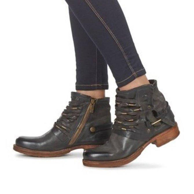 Zoe - Women's Casual Ankle Boots with seitlicher Buckle