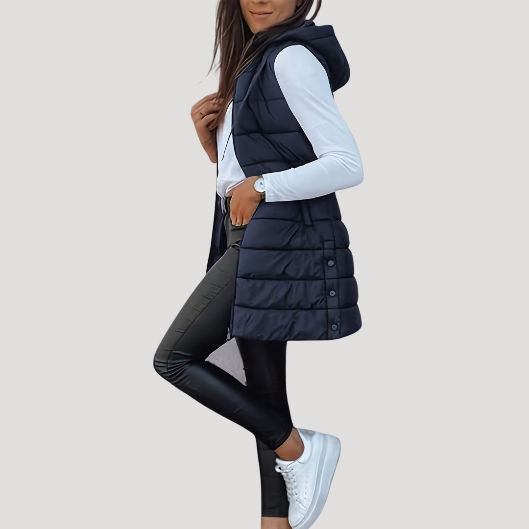Gillian - Spring Steppweste for Women's with Hood