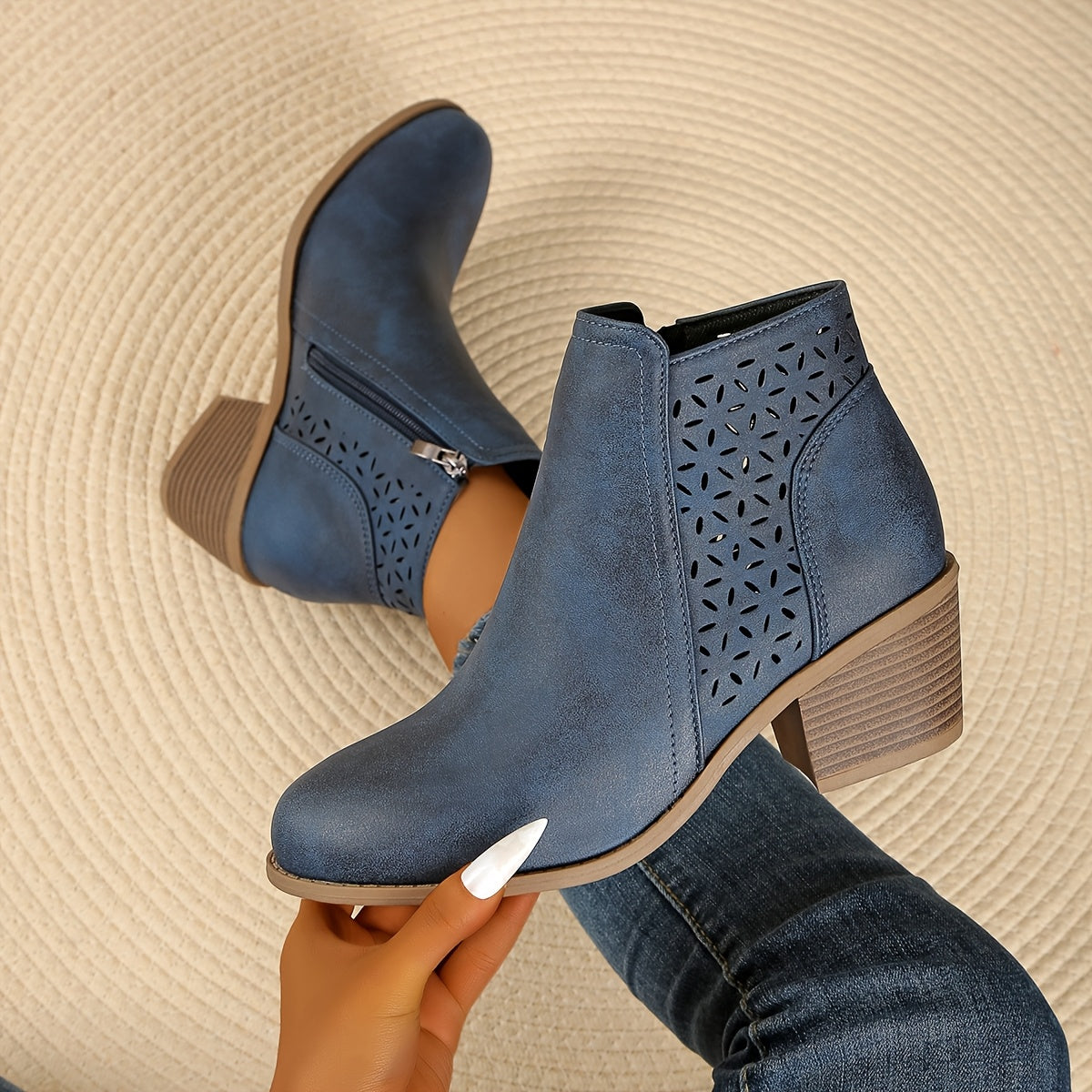 Beth - Women's Ankle Boots zum Slip-On with seitlichem Zip