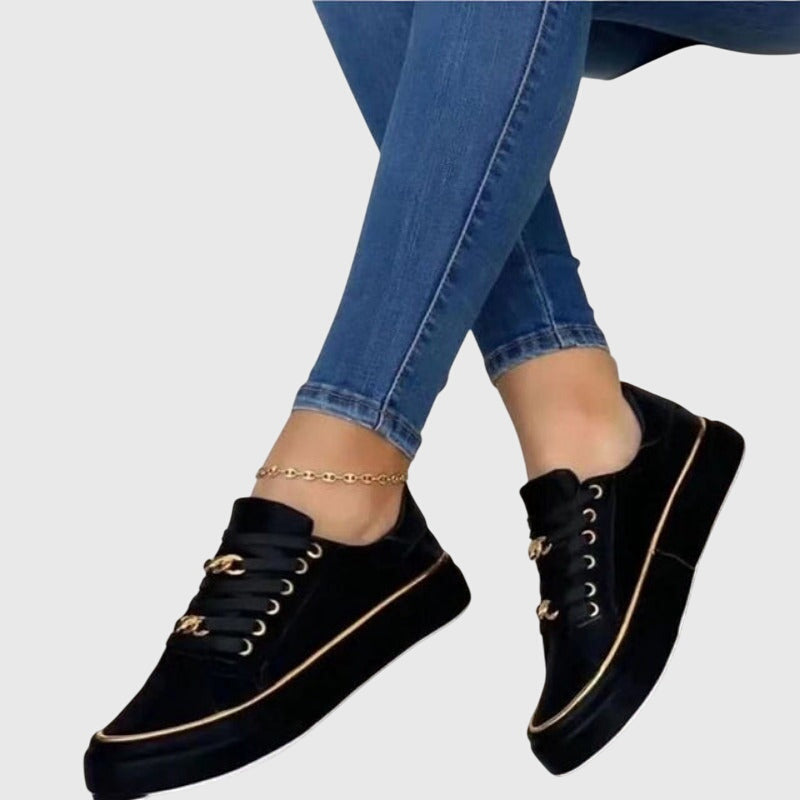 Lily - Women's Spring Casual Samt Lace-Up Sneakers
