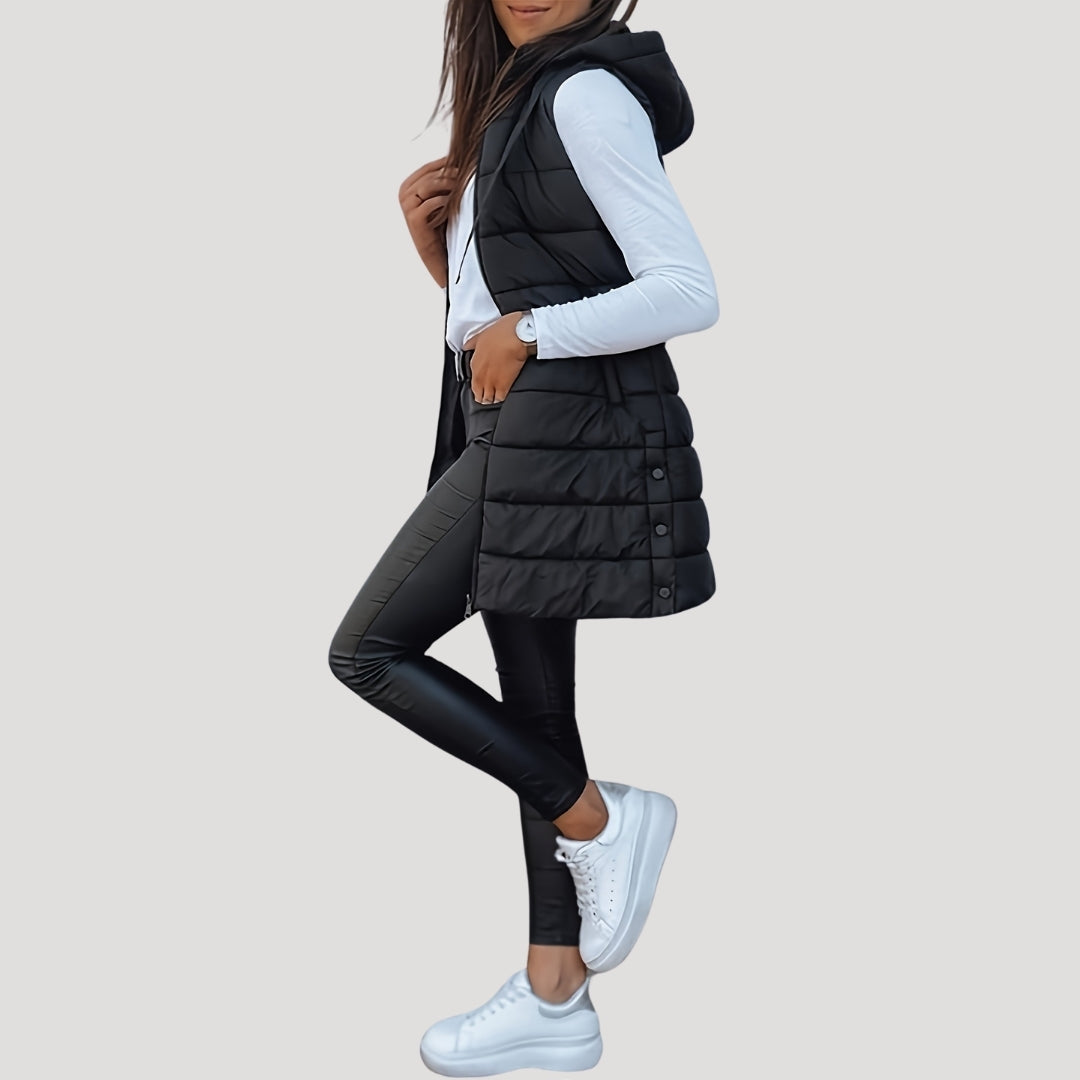 Gillian - Spring Steppweste for Women's with Hood