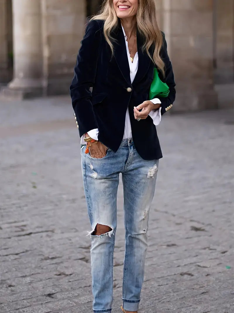 Judith - Women's Classic Blazer with a-Button-Verschluss